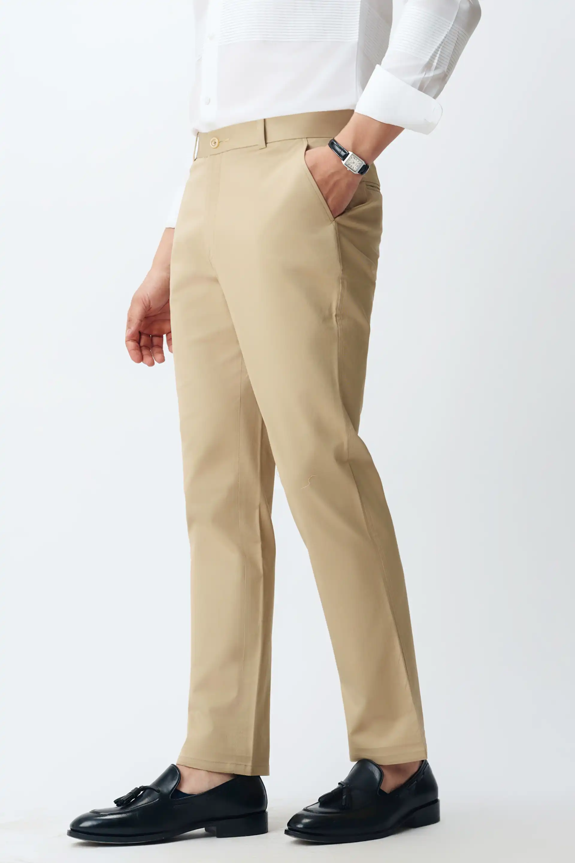 Cream Chinos