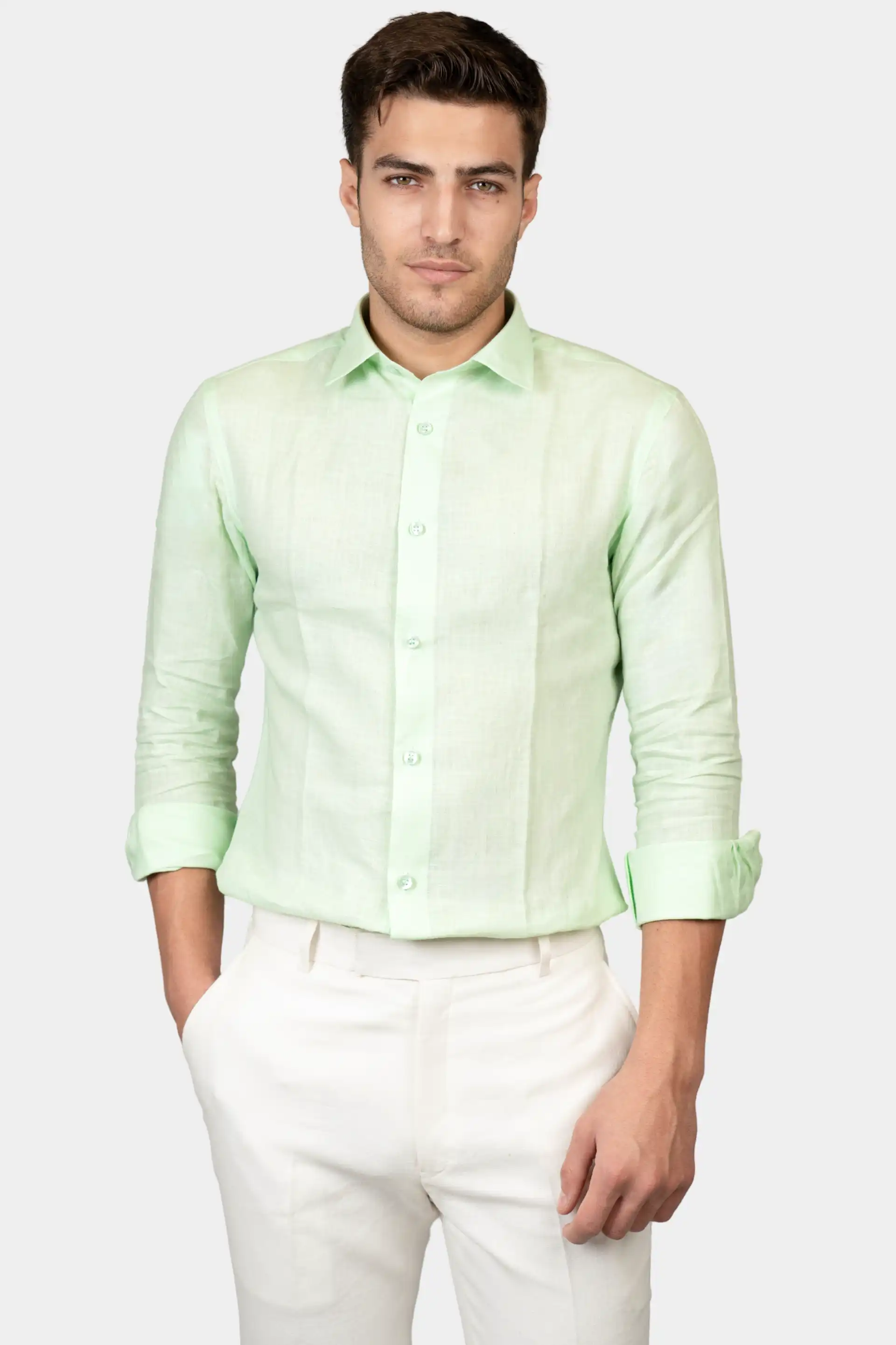 Green Linen Shirt