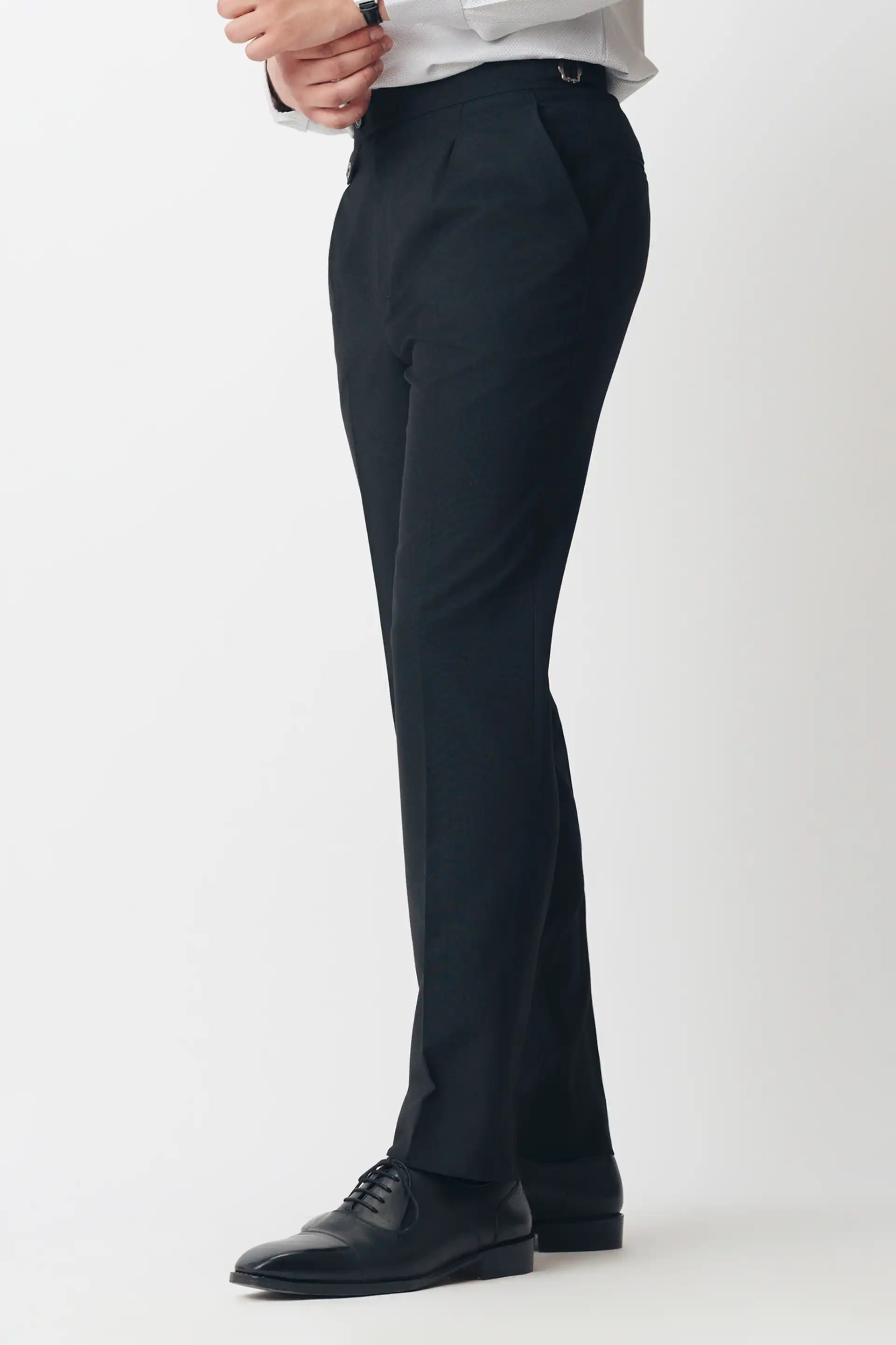 Black Neapolitan Pants fabric