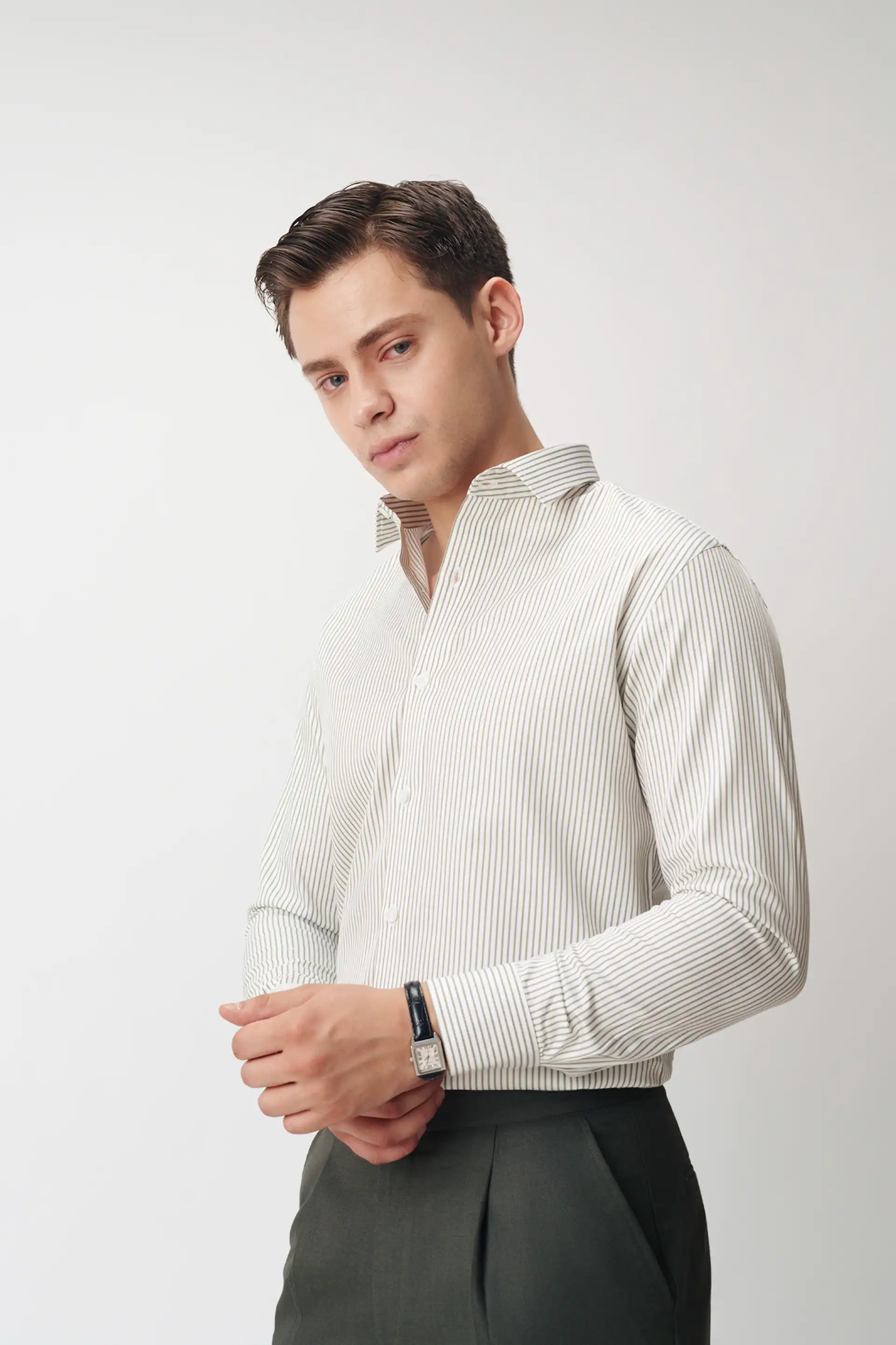 Green Striped Shirt