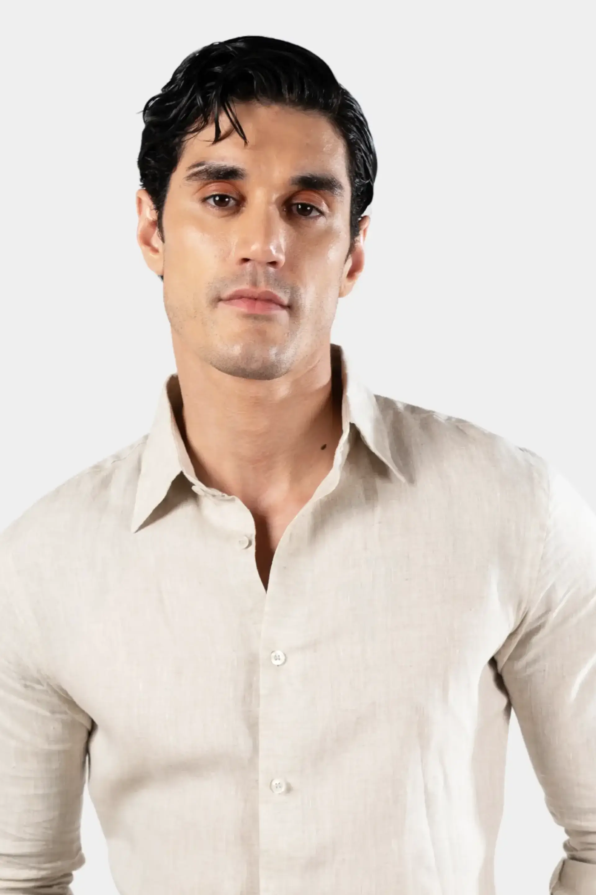 Beige Linen Shirt